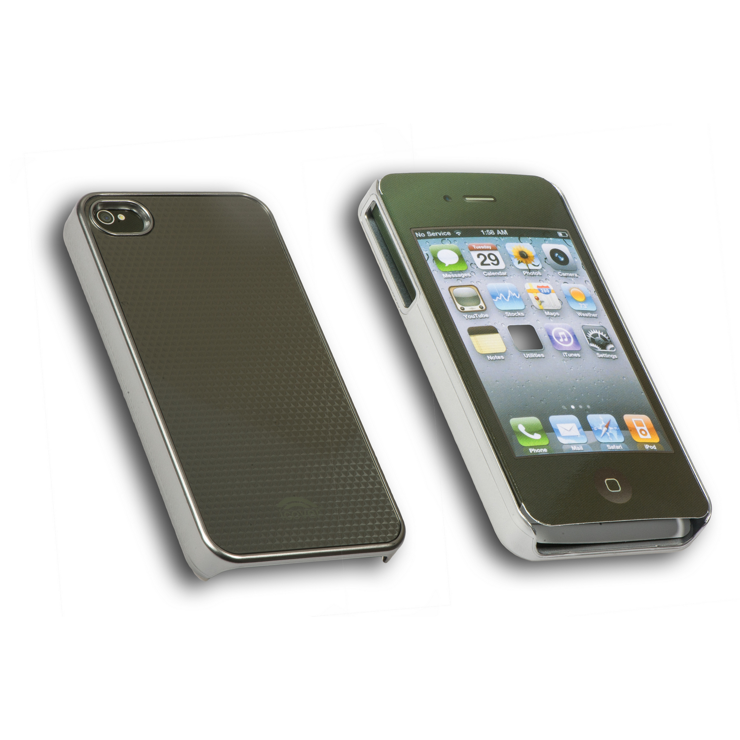 iCover Combi Piramid Case IP4-CM-S-S Чехол - панель для iPhone 4/4S, черный  | Pixma